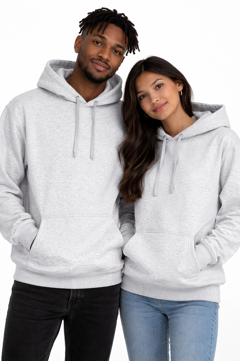 (12 pack, same size) GREY Heavy cotton hoodies – -Sweats à capuche en coton lourd – GRIS (paquet de 12, même taille)
